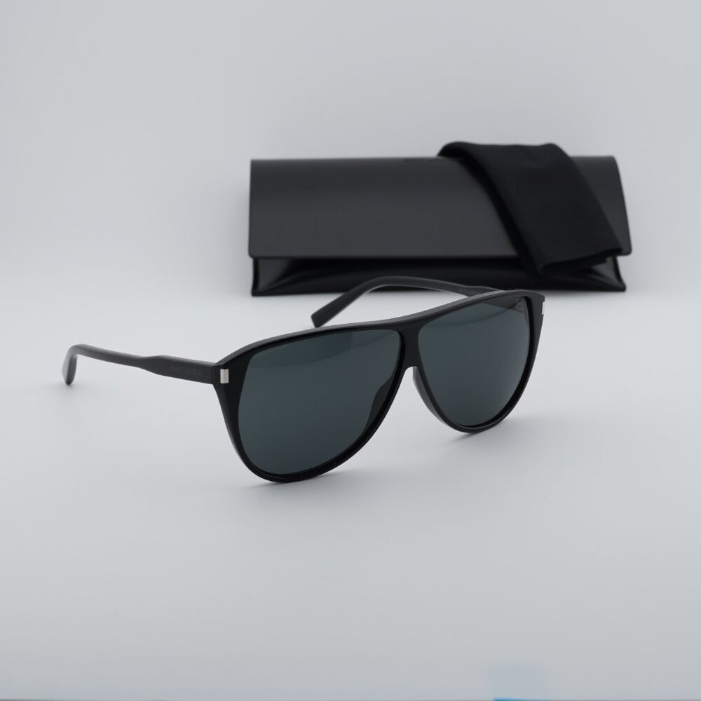 Saint Laurent SL731 GASPAR 002 Aviator Sunglasses - Black - Picture 5 of 10